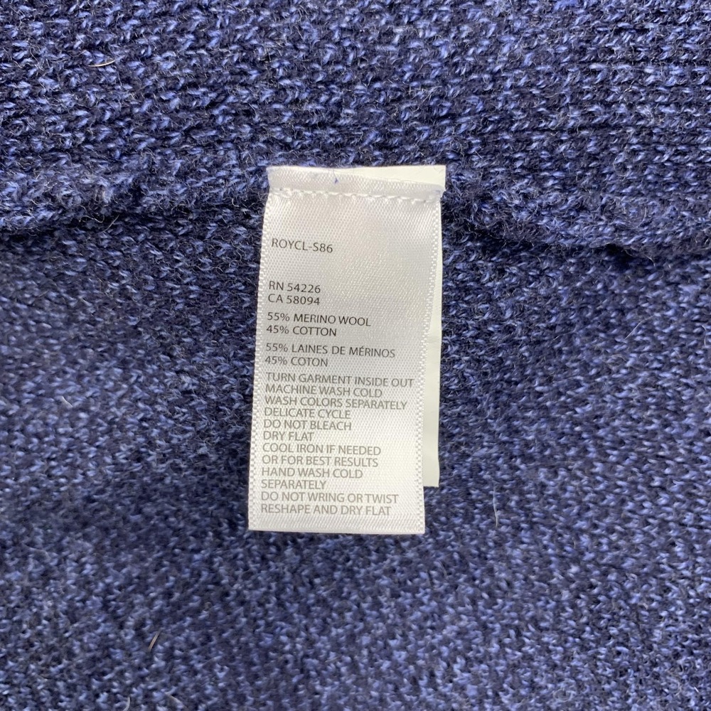 Royal Robbins Sweater Cardigan Womens L Blue Geometric Full Zip Shawl Collar - Picture 7 of 16